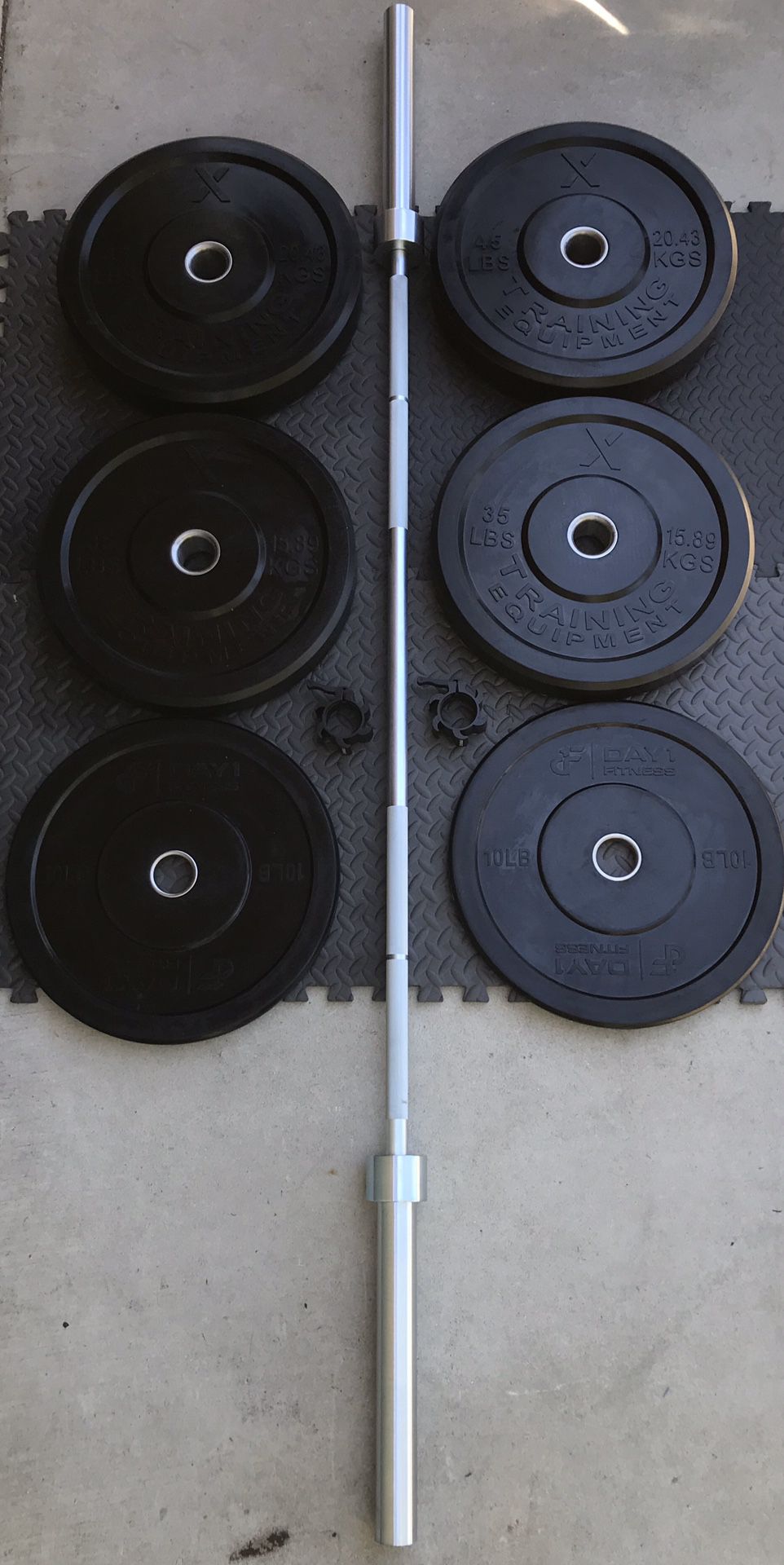 OLYMPIC BUMPER PLATES BAR BARBELL RUBBER CROSSFIT WEIGHTS SQUAT DEADLIFT POWERLIFTING NEW!!