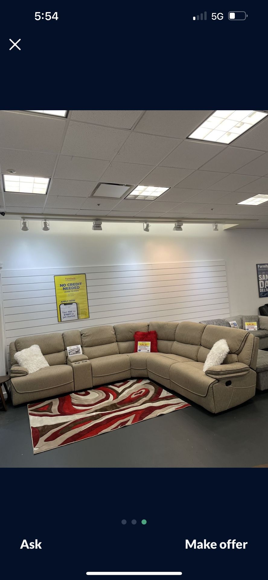 Beautiful Brown Alejandra Sectional Sofa!$1499!*SAME DAY DELIVERY*NO CREDIT NEEDED*EASY FINANCING*HUGE SALE*