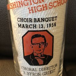 Vintage Massillon Washington High School Choir Banquet Glass