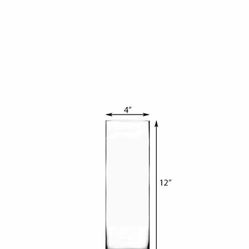 Glass Cylinder Vases 12”x4” - 4ea