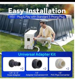 HEX022 22,000 BTU Heat Pump For 7,000 Gallons Pools 120V