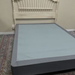Queen Headboard 57”H, Boxspring & Rails 🚚 extra Cabecero de cama, base de somier