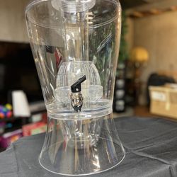 BPA-Free Beverage Dispenser with Cooling Cylinder and Spigot