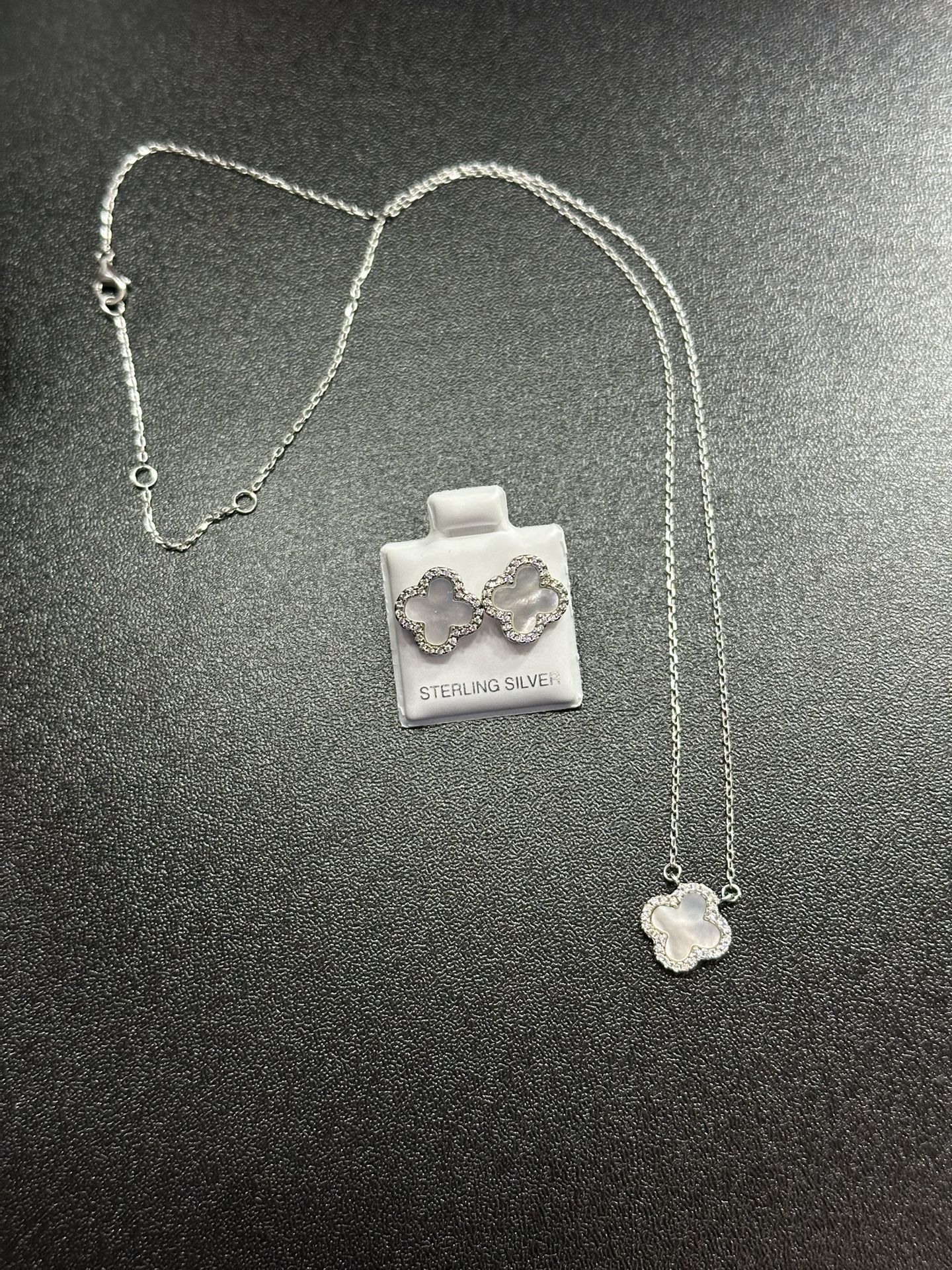 Pearl Clover Set, Van Cleef Inspired, 925 Sterling Silver