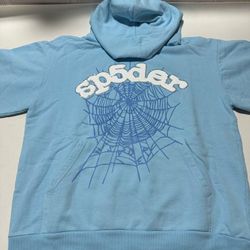 Sp5der Hoodie Sky Blue 