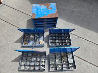 Fastenal 4-Drawer Metal Bolt Bin with Hardware