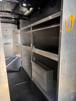 Aluminum Van Shelving Unit with Diamond Plate Floor