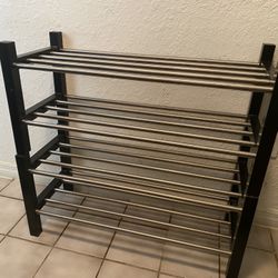 Black Shoe Rack Pack Of 2 