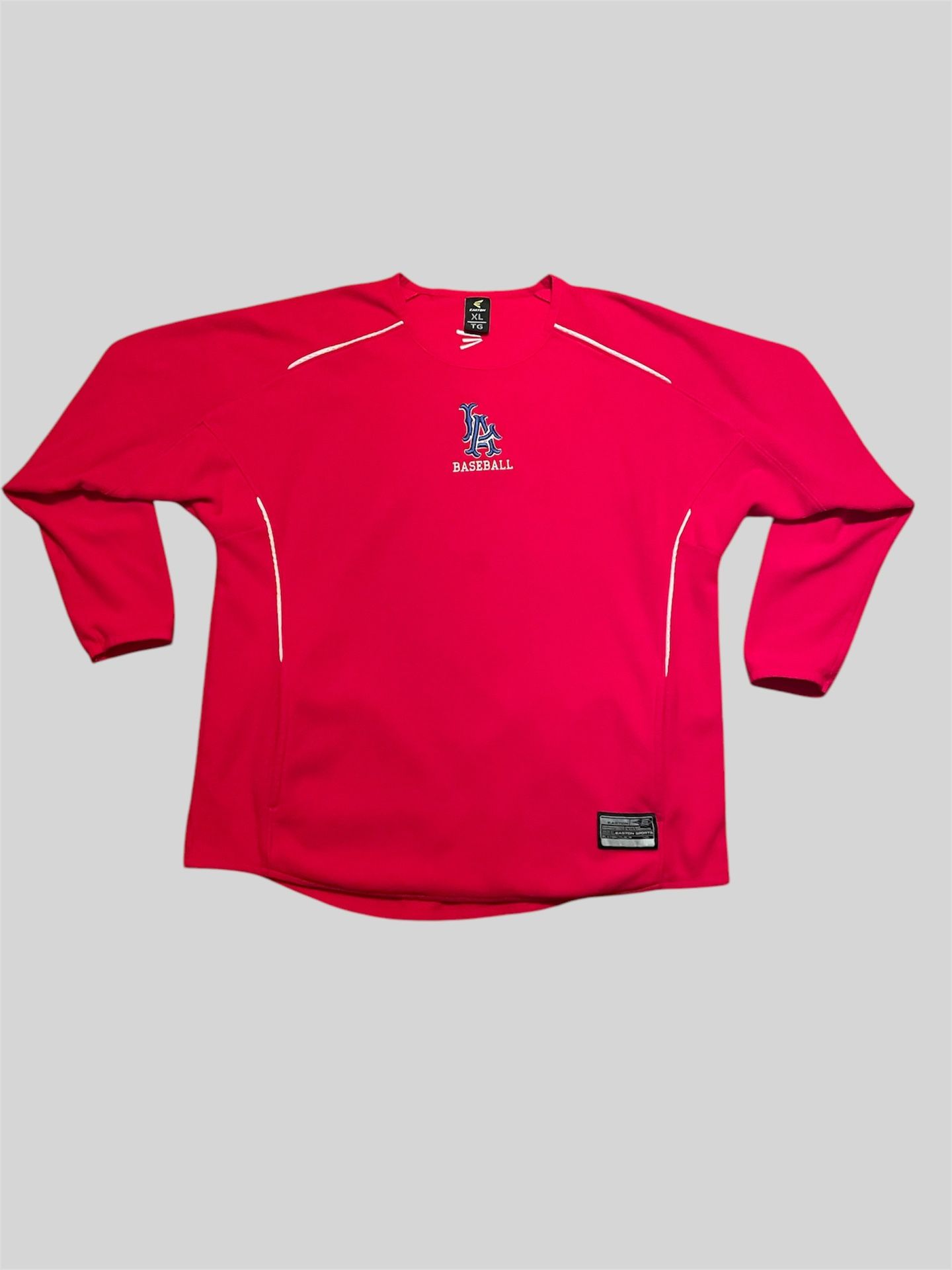 Los Angeles Angels red and white Easton vintage baseball crewneck workout sweatshirt Size XL