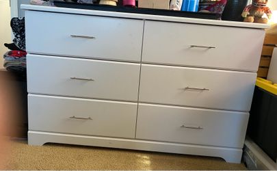 White dresser and end table