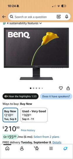 BenQ GL2460HM 24” Gaming Monitor