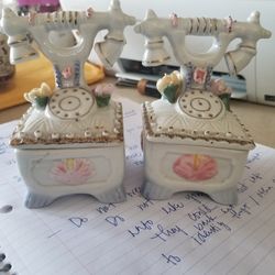 Porcelain Victorian Style Telephone Keepsake Box (2)
