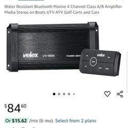 BLUETOOTH MARINE 4 CHANNEL AMPLIFIER MEDIA STEREO