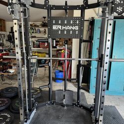 Squat Rack And Bumper Plates 