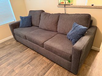 Gray Fabric 3-Seat Sofa OBO