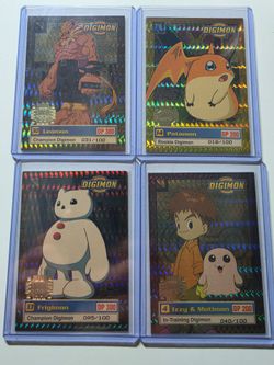 Digimon Holographic Trading Cards Lot of 4. make offer