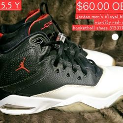 jordan B'loyal black/varsity red-white basketball shoes 