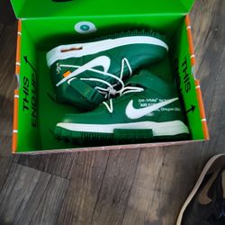 Air Force One Mid Pine Green Off-white Jordans