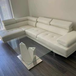 White Sectional Sofa, Brand New 
