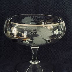 MCM Etched Glass Bowl 