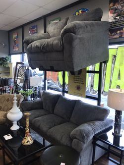 Nice grey couch and loveseat $39 down