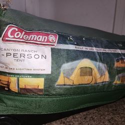 Coleman Canyon Ranch 10-Person Tent with Built In LED Lighting System