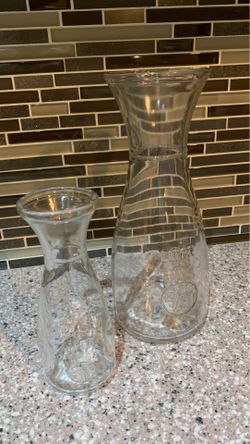 Large & small water pitchers ($8)