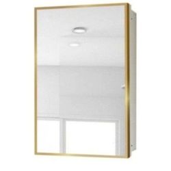 Movo 16 in. W x 28 in. H Rectangular Metal Framed Medicine Cabinet with Mirror
