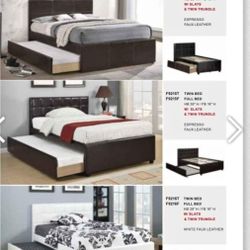 BRAND NEW FULL/TWIN TRUNDLE BED FRAME ONLY $299