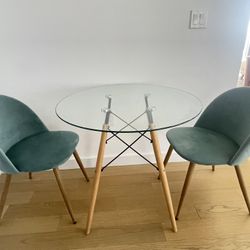 Round Glass Dining Table 