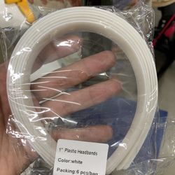 Package Of 6 Plastic Headbands 