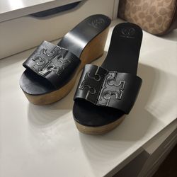 Tory Burch platform heels (brown & black) 