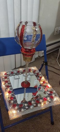 Candle Holder With Light Up Plate