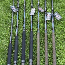 Seeker Black Steel Fishing Rods 