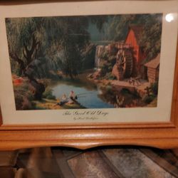 Vintage Paul Detlefsen Print The Good Ol Days 10 Inch X 7 Inch Framed 