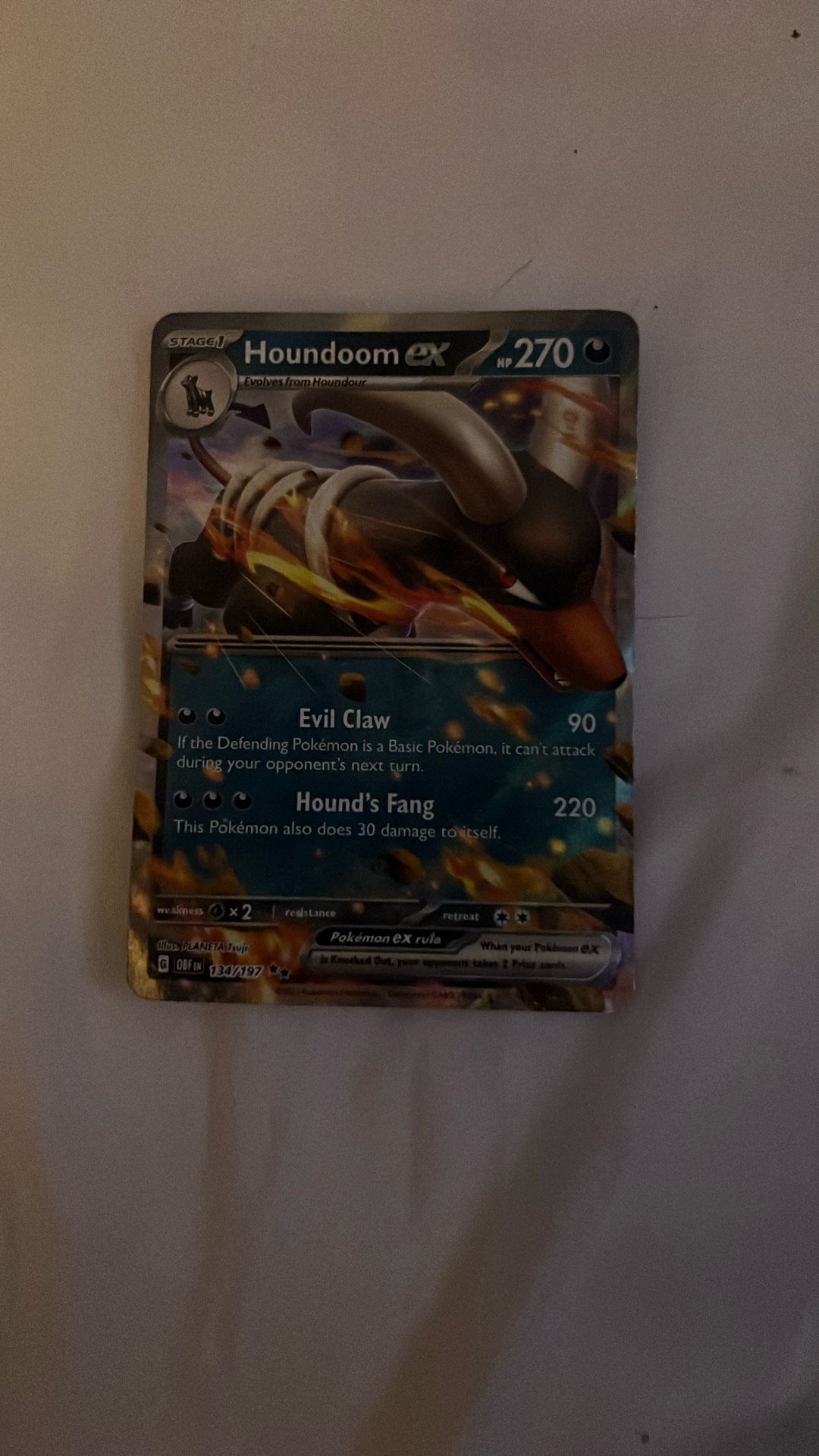 Houndoom Ex Holo 270 Pokemon Card 