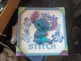 Brand New Disney Stitch 3D Shadow Box Wall *