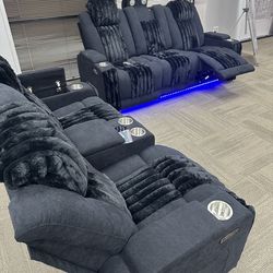 NEW POWER RECLINING SOFA AND LOVESEAT SET WITH FREE DELIVERY