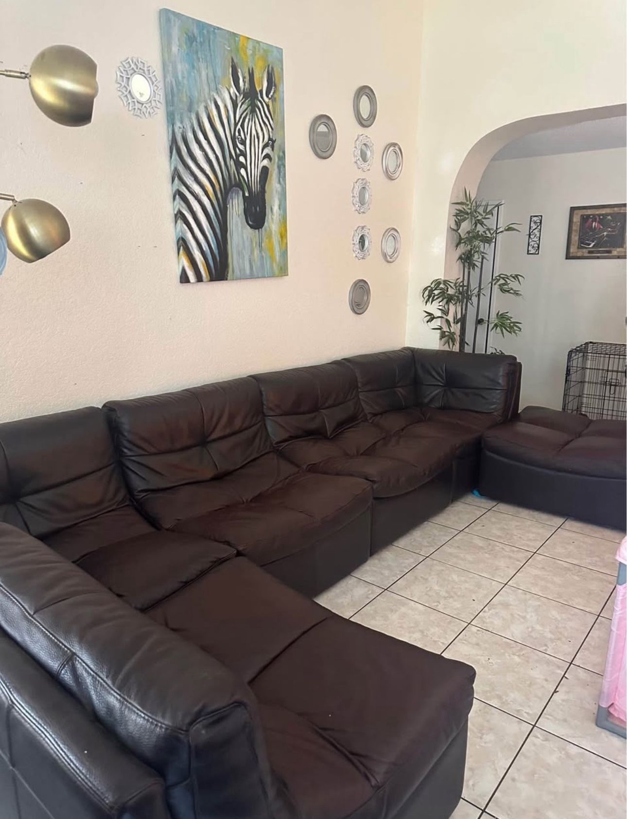 Leather Sectional
