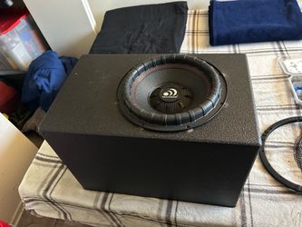 12” Massive audio Gt122 & box 22”x13.50”x15.00”  cover removed to show subwoofer please look @ all pictures