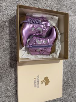 NEW Tucker + Tate Purple Metallic Western Boots – Toddler Size 6