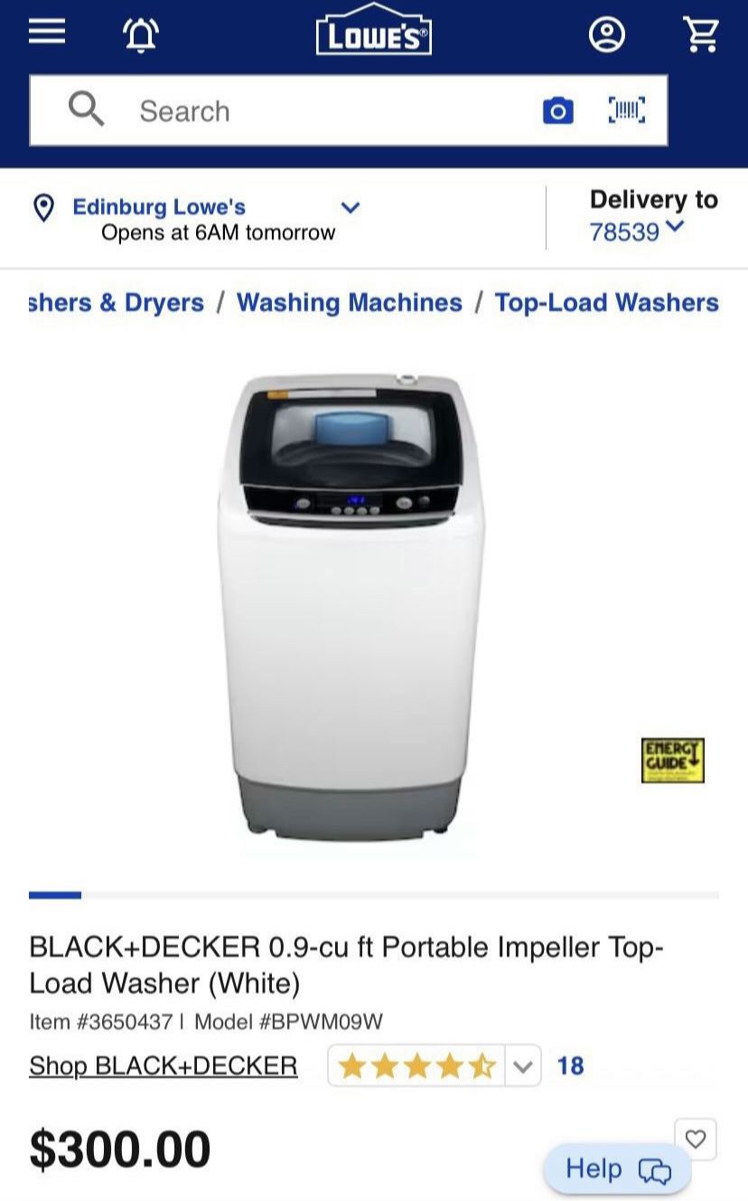 BLACK+DECKER Portable Washer