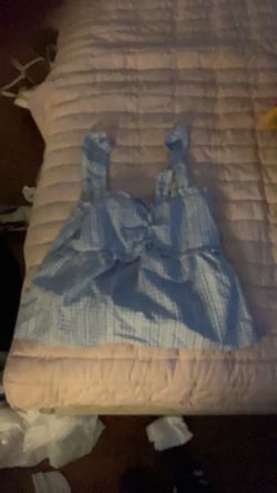 Blue baby doll top