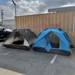 New In Box $40 Each 3 Person Instant Popup Camping Tent Camo Or Blue