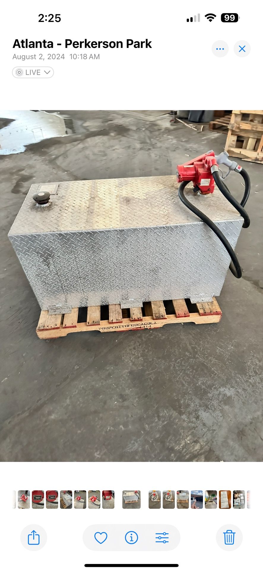 50 Gallon Aluminum Rectangle Fuel Transfer Tank Gasboy