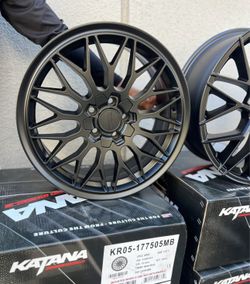Set Of 4 New Wheels Katana KRO5 17" 5x114.3 5x100 Fits Subaru Lexus Infiniti Honda Toyota Nissan
