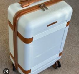 Luck Brand White Hard Shell Carry-On Spinner Luggage