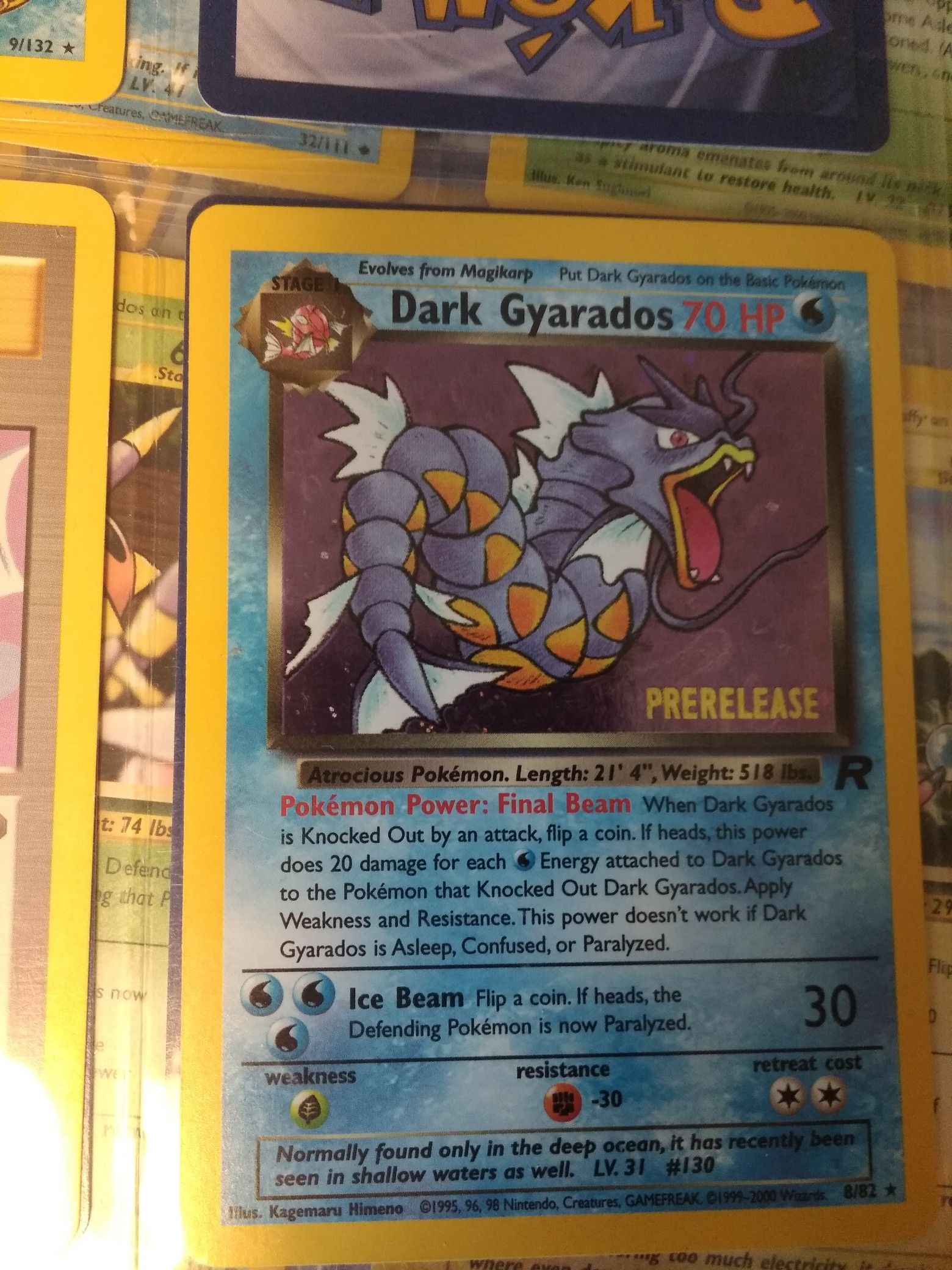 POKEMON HOLO PRERELEASE DARK GYARADOS