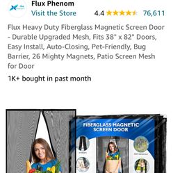 Fiberglas Magnetic Screen Door