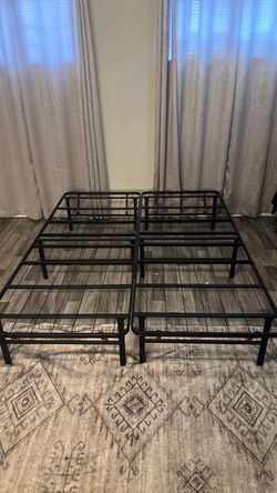 Black Metal Platform Bed Frame